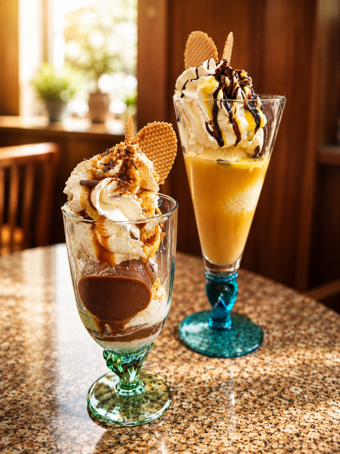 Eisspezialitäten und Eisbecher