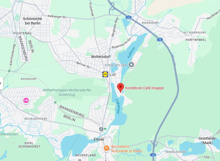 Umgebung der Konditorei Knappe an der Woltersdorfer Schleuse
